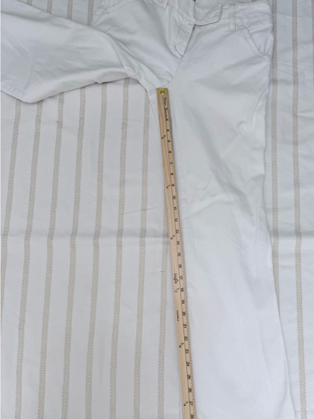 Ann Taylor White Cropped Wide Leg Pants Size 4 Stretch - Picture 9 of 11